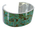 Sterling Silver Turquoise Inlay Southwest Cuff Bracelet CX49526